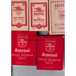 ARSENAL Complete run of 18 handbooks 1947/8 - 1964/5. Generally good
