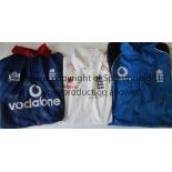 ENGLAND SIGNED CRICKET SHIRTS Three signed shirts, one white shirt and the others are ODI shirts