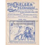 CHELSEA Programme for the home match v Birmingham City 16/3/1912. Ex Bound Volume. No writing.