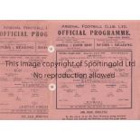 ARSENAL Two home single sheet programmes v. Fulham 22/1/1944 punched holes and Clapton Orient 29/1/