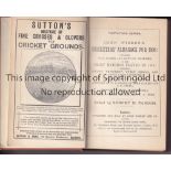 CRICKET WISDEN Brown rebind of original softback John Wisden Cricketers' Almanack for 1896. 33rd