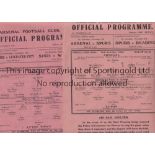 ARSENAL / LUTON Two single sheet Arsenal home programme between the two clubs 2/12/1944 (ph) and 8/