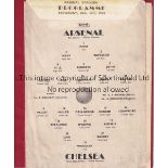 ARSENAL Brochure and 4 page programme for Arsenal v Chelsea 10/12/1932, the Opening of the West