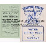 TRANMERE ROVERS V BLYTH SPARTANS 1951 Programme for the FA Cup tie at Tranmere 15/12/1951, slight