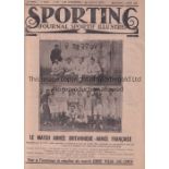 FRENCH ARMY / BRITISH ARMY French magazine "Sporting " dated 2/4/1919 reviewing the French Army v