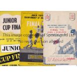 WEMBLEY Four programmes at Wembley. Essex v Middlesex FA County Youth Championship Final 1949/