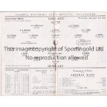 AT ARSENAL / ENGLAND V HUNGARY 1936 Programme for the International at Arsenal FC 2/12/1936. Good