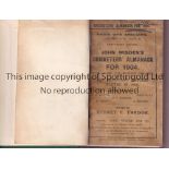 CRICKET WISDEN Green rebind of original softback John Wisden Cricketers' Almanack for 1904. 41st