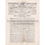ARSENAL Four page home programme v Aston Villa 31/3/1923. Generally good