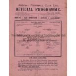 ARSENAL V LUTON TOWN 1942 Single sheet programme for the Arsenal home FL South match 19/9/1942,