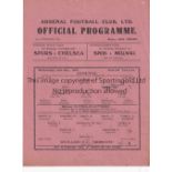 ARSENAL Single sheet programme Arsenal v Moscow Dynamo 21/11/1945. One of four tour matches that