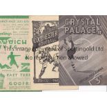 IPSWICH Three away programmes from the 1947/48 season Norwich City (scores filled in on fixtures