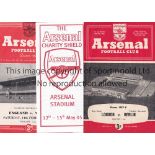 AT ARSENAL Three programmes for matches at Arsenal: England v Wales 52/3 Amateur Int., London v