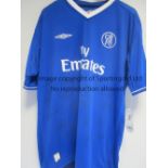 CHELSEA SIGNED SHIRT A short sleeve blue home shirt 2003-2005 signed by the squad on the front