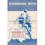 TOTTENHAM HOTSPUR Programme for the away Eastern Counties League match v. Peterborough United 22/9/