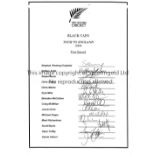 NEW ZEALAND CRICKET AUTOGRAPHS 2004 A sheet signed by 14 Test squad players for the Tour to