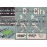 MAN CITY A collection of 154 Manchester City home programmes 1954/55 (6), 1955/56 (8), 1956/57 (33),