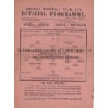 ARSENAL V FULHAM 1941 Single sheet programme for the Arsenal home London War League match 25/12/