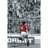 RAY WILKINS A colorized 12 x 8 photo of Wilkins running away in celebration after scoring a goal
