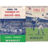 FA CUP FINALS Programmes for the 1951 (rusty staples) and 1955 (light staining) FA Cup Finals