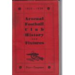 ARSENAL Arsenal Official Handbook 1935/36. Lacks staples due to rust. Fair to generally good