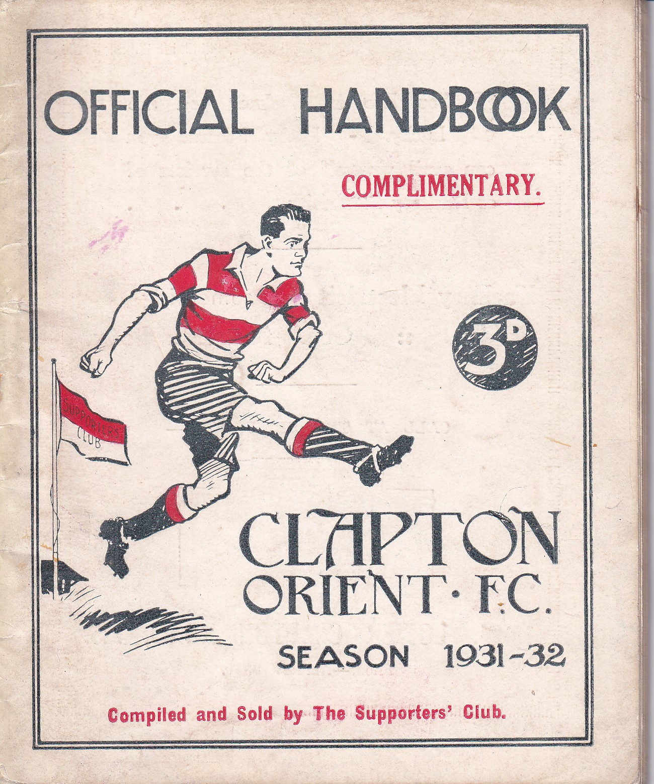 CLAPTON ORIENT Clapton Orient Official Handbook 64 pages 1931/32 . Generally good