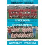 1976 CHARITY SHIELD Programme Liverpool v Southampton Charity Shield 14/8/1976 at Wembley signed