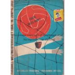 WORLD CUP 1954 Third/Fourth place play off programme. Austria v Uruguay 3/7/54 ink team changes,