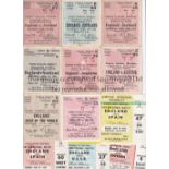 ENGLAND TICKETS Twenty one football tickets for home matches at Wembley 1949 - 1985 including