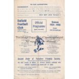 ENFIELD Four Page home programme v Wealdstone FA Cup Preliminary Round 15/9/1934 . Light
