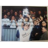 DAVE MACKAY A col 16 x 12 photo of the Derby captain holding aloft the Second Division trophy at the