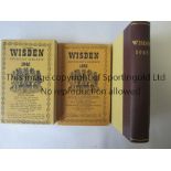 CRICKET WISDENS Two original softback John Wisden Cricketers' Almanacks for 1940 and 1942 plus a