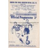 BRADFORD PARK AVENUE V GRIMSBY Programme for the league match, 26/2/49, light fold. Generally good.