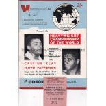 MUHAMMAD ALI Viewsport Ltd programme and ticket for Cassius Clay v Floyd Patterson World Heavyweight