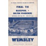 FA CUP FINAL 1953 Programme from the famous 1953 Matthews FA Cup Final. Fair to generally good