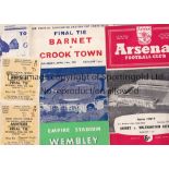 BARNET Three programmes all from the 1958/59 season, Barnet v Walthamstow Avenue FA Amateur Cup Semi