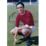 JOHN ASTON Ten signed 12” x 8” photos, of the Man United winger, including a European Cup 1968