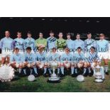 MANCHESTER CITY Three signed 12” x 8” photos, of 3 squads from the late 1960s, posing in their