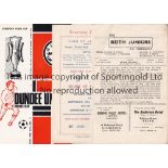 SCOTTISH A collection of 29 programmes either for matches in Scotland or aways both club and