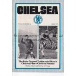 GEORGE BEST Programme for Chelsea Past v Chelsea Present 24/11/1975 Testimonial match in which