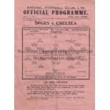 ARSENAL V BIRMINGHAM 1940 WAR CUP Single sheet Arsenal home programme for the FL War Cup match 1/5/