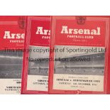 ARSENAL RESERVES Ten home Reserve team Combination programmes for season 1952/3 v Birmingham score