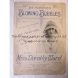 WEST HAM The 4 Page musical score (1919) from "I'm Forever Blowing Bubbles" written and composed
