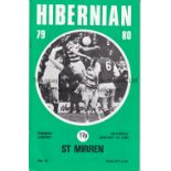 GEORGE BEST Programme for the postponed match Hibernian v St. Mirren, due to take place