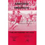 GEORGE BEST / ALEX FERGUSON Programme for the postponed match Aberdeen v Hibernian, due to take