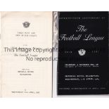 FOOTBALL LEAGUE MENU A menu and guest list from the 75th Anniversary of the Football League at the