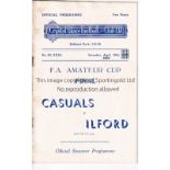 FA AMATEUR CUP FINAL / PALACE Programme FA Amateur Cup Final 18/4/1936 Casuals v Ilford at