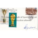 BOBBY MOORE AUTOGRAPH A signed Masterfile First day Cover of The World Cup 1930-1986. Good