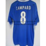 FRANK LAMPARD SIGNED CHELSEA SHIRT A short sleeve blue home shirt 2003-2005 with Lampard and * on