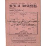 ARSENAL V WEST HAM 1941 Single sheet programme for the Arsenal home London War Cup match 17/5/